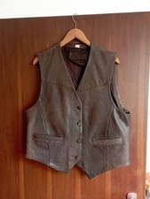 Echt Lederweste Herren Braun