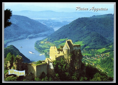 Ansichtskarte ruine aggstein - ansichtskarte,