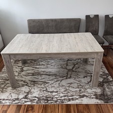 Esstisch mit Bank Honigbraun Massivholz Kiefer