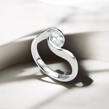 Diamant Ring 18k Weißgold Lab