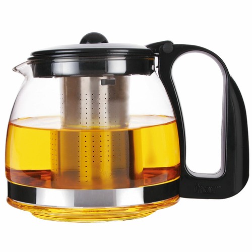 Teekanne glas edelstahl - 1,2l,