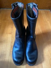 SCHWARZE BUNDESWEHR KNOBELBECHER VINTAGE JACKBOOTS BLACK LEATHER EU 41 US 8.5