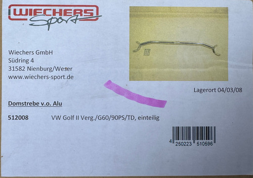 Wiechers domstrebe alu - domstrebe, vorne