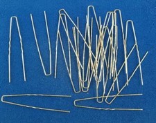 20 Stk Haarschieber 93mm 1,2mm Draht gewellt Tombak roh Haar Schmuck - HS9312TB