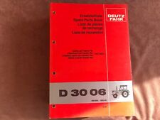 Deutz D 3006 Ersatzteilliste 10/1980 360 Seiten  Original