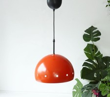 Vintage Hängelampe Space Age Lampe Leuchte 60er 70er Kugel Retro Mod Pop Orange