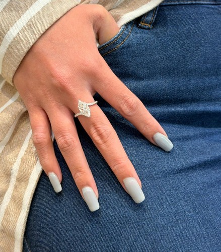 18k weißgold marquise lab - 18k,
