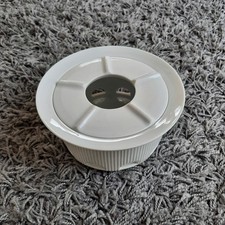 Vintage Arzberg Stövchen, gerillt, weiß