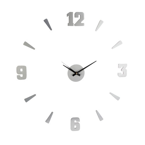Sticker wanduhr silber zum - -,