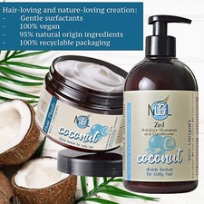 Vegan Premium Hair Spa Anti-Frizz 2in1 Shampoo & Conditioner und Haarmaske Set