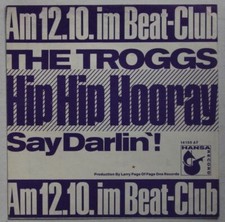 Troggs Hip Hip Hooray Rare Ger Beat Club Picsl No Disc - Cover Only!