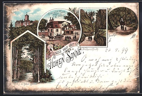 Lithographie eisenach hotel - lithographie,