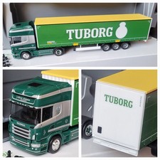 Scania R TL Börje Jönsson 50 years Anniversary TUBORG Beer Bahntrailer Huckepack