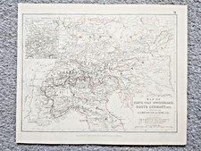 Antike Karte von 1848 zeigt