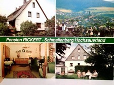 Pension Rickert. Schmallenberg im Hochsauerland. Merhrbild AK farbig. Gebäudeans