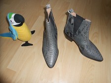 190€ Crickit 39 Chelsea Boots grau SchlangenPrint Leder 1x getragen