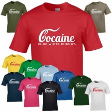 COCAINE Shirt Fun PURE WHITE