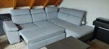 Schlafcouch/Eckcouch, grau, gebraucht, 270x215