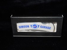 Taschenmesser Klappmesser Aufschrift Simson Garage Freizeit DDR-Moped