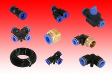 Schnellverbinder Sortiment Druckluft Pneumatik Kunststoff Steckverbinder
