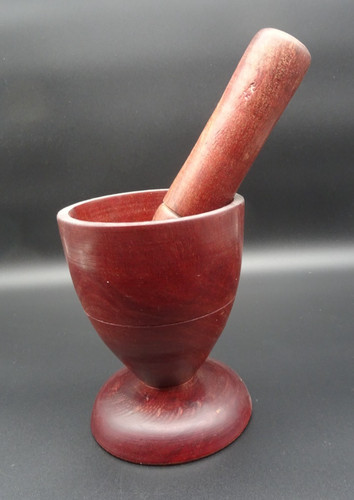 Mörser mit stößel holz - mörser,