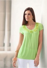 Shirt mit Tüll-Blumen von