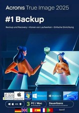 Acronis True Image 2025 Vollversion 3 PC/Mac Dauerlizenz DE/ML + Handbuch NEU