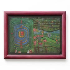 Hundertwasser kunstdruck bild - kunstdruck,