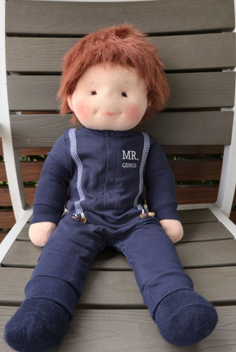 Puppe brünett - 56, cm