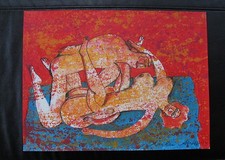 Erotische Malerei eines Akt originale Gemälde Aquarell