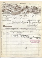 Heimat / NIESKY O. L. Höpner & Co Lackfabrik, illustr. Rechnung 1911, gefaltet