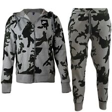 Nike AOP Camouflage Full ZIP Trainingsanzug Grau Herren Jogging Sportanzug NEU