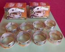 8 Serviettenringe Versilbert