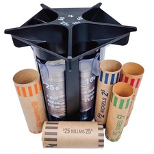 Münzsortierer Röhre Münzzähler mit Münzwicklern, 5-IN-1 Wechselsortierer 1992