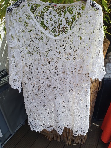 Häkelkleid weiss - häkelkleid, m