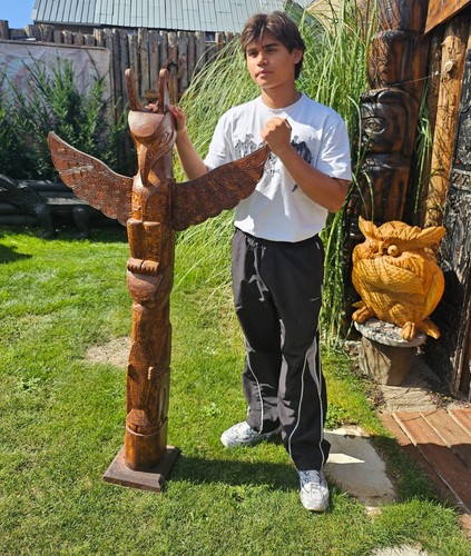 Totempfahl totem pole wood - totempfahl,