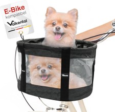 Valkental Fahrrad Korb Hundetasche S m. Fenster Klickfix kompatibel