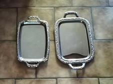 Cromargan Platten 2 Stck. mit Griffen Servierplatte Beilagenplatte Buffetplatte 