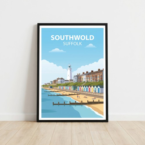Southwold suffolk reise poster - southwold,