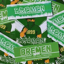 300x Bremen Aufkleber/ Sticker Mix #2/ Fußball Fanartikel/ PVC/ wetterfest