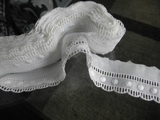 Alte  Spitzenborte weiße Wäschespitze Baumwolle 4 x 900 cm unbenutzt