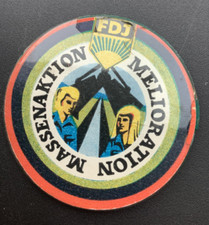 DDR Button Massenaktion Melioration FDJ