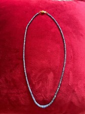 Saphir Kette Edelstein Gold Verschluss 14 K