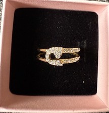 Swarovski So Cool Pin Ring vergoldet 