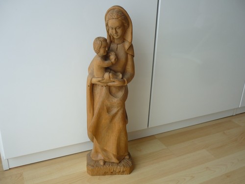 Holzfigur madonna maria mit - holzfigur,