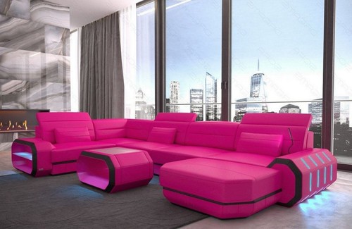 Leder wohnlandschaft sofa usb - leder,