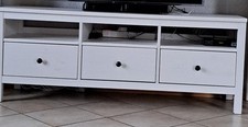 IKEA Hemnes TV-Bank, Weiß Gebeizt/Hellbraun, 148x47x57 Cm