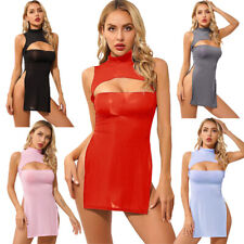 Damen Clubwear Rückenlos Nachtwäsche Tanz Kleid Chinesischer Stil Split Party