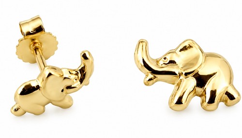 Ohrringe elefant gold - gold, 333