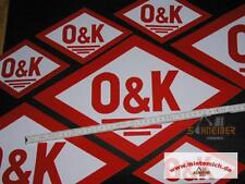 Aufklebersatz 6 Stk Aufkleber O&K Radlader Bagger Gabelstapler 44x28+22x14cm TOP